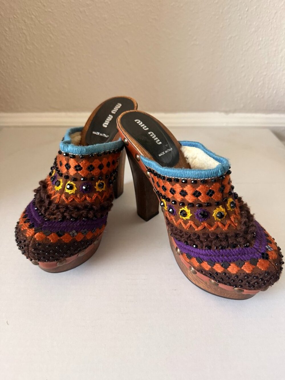 Vintage Winter Miu Miu Mules/Clogs